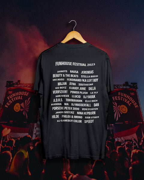 Funhouse Festival "Lineup 2023" Shirt black unisex